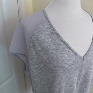 NWT Banana Republic Gorgeous Modal / Sheer Blocked Top Raglan Sleeves Sheer Back